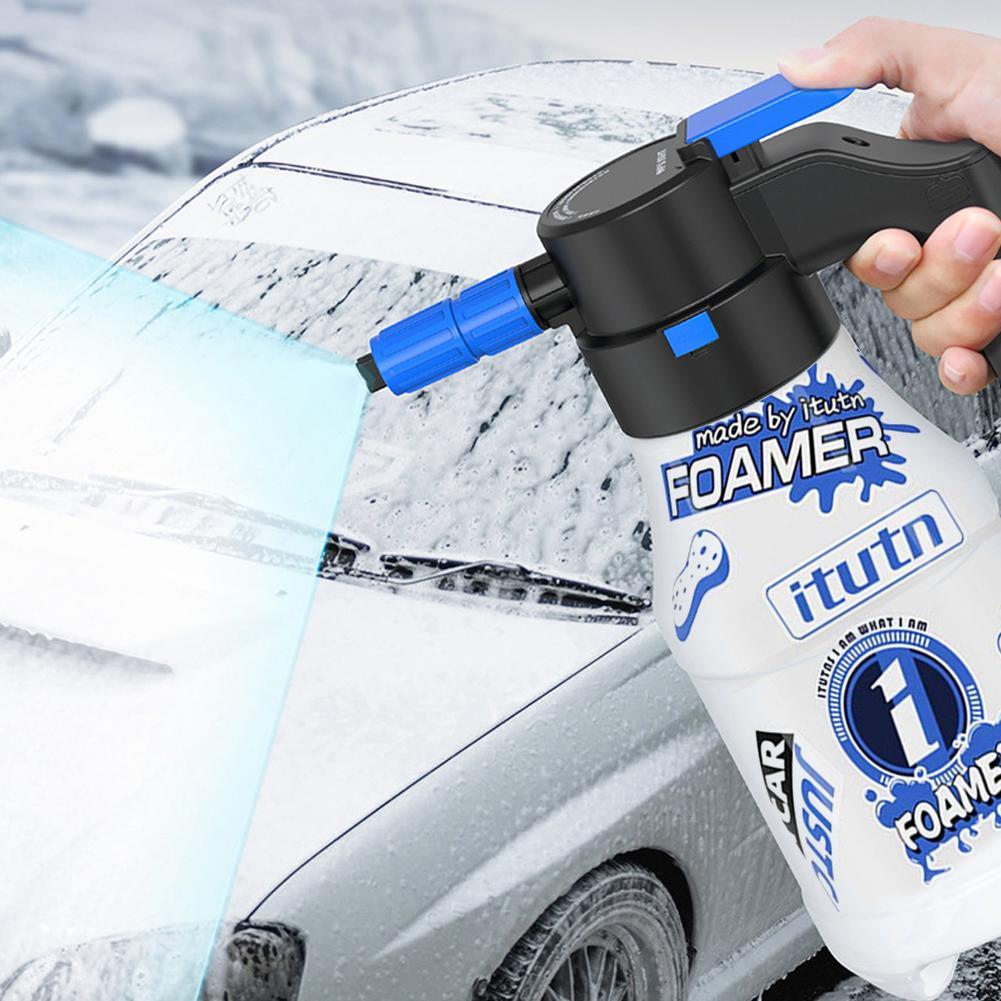 Foam Cannon Car Wash - Elektrischer Schaumsprüher für Autowäsche, Professioneller Schneeschaumkanonen-Generator,